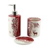 Buy cheap 4 Pieces Bathroom Ceramic Accessories Set Red Painted Christmas Theme from wholesalers