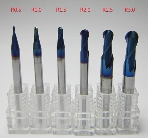 Buy cheap Tungsten Carbide 2/4 Flutes Ball Nose End Mill With Nano Coating from wholesalers