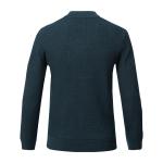 Warm Mens Zip Front Cardigans Sweater With Crew Neck Anti Shrink Fashion Design
