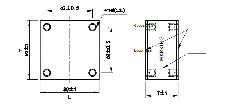0.66UF 700VAC Water Cooled Resonant Capacitor High Pulse