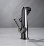 Brass Modern Single Hole Single Handle Basin Mixer In Chrome Matte Black Gold
