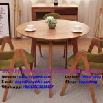 Economical and durable round oak green paint in the living room coffee table