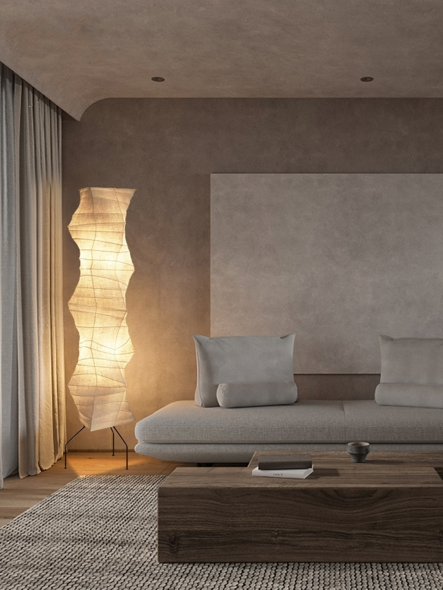 Japanese Designer paper Chandelier Simple Art Living Room Bedroom Akari Chandelier(WH-MI-373)