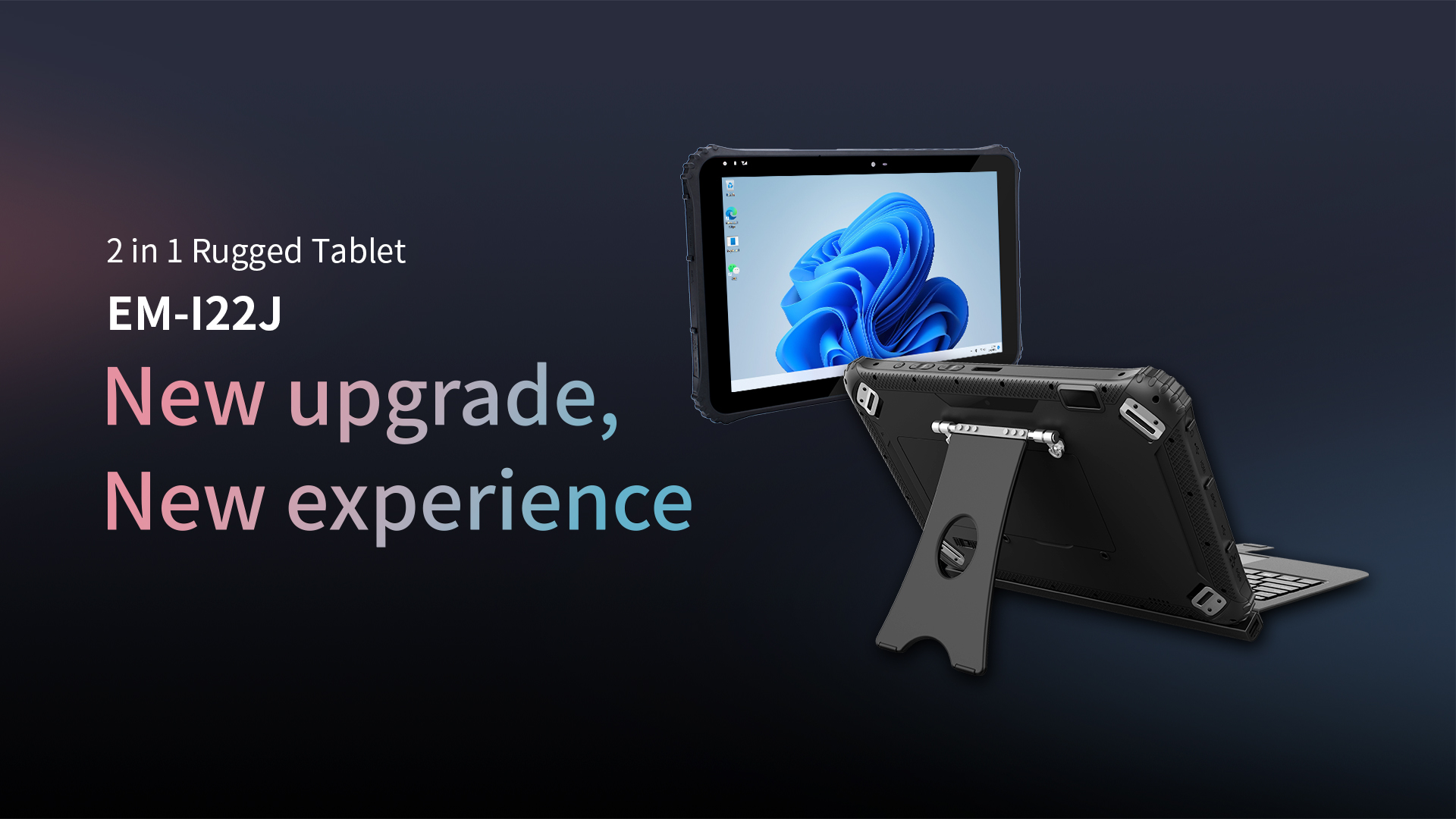 12.2 Inch 2In1 LCD Rugged Tablets With 8GB RAM And NFC Win 11 OS Rockchip