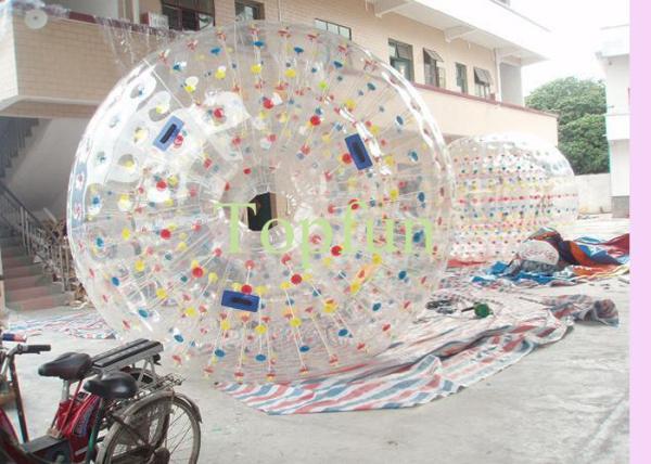 Buy cheap Color Dot Inflatable Zorb Ball PVC Zorbing Ball With Coloful D-rings from wholesalers