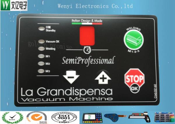 Buy cheap PC 0.175 Mm Membrane Switches Graphic Overlays Clear LCD Window For Electronic Cooker from wholesalers