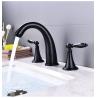 Buy cheap Brass 8In Widespread Centerset Bathroom Faucet In Chrome White Matte Black Gold from wholesalers