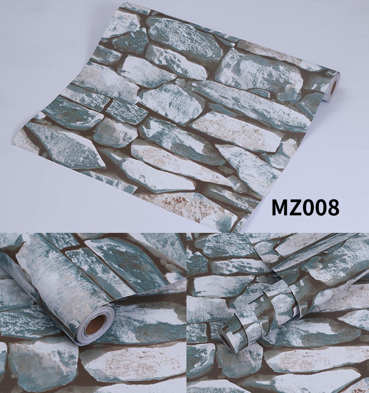Fireproof 3D PVC Vinyl Wallpaper Self Adhesive Washable Brick Wallpaper 3D Effect