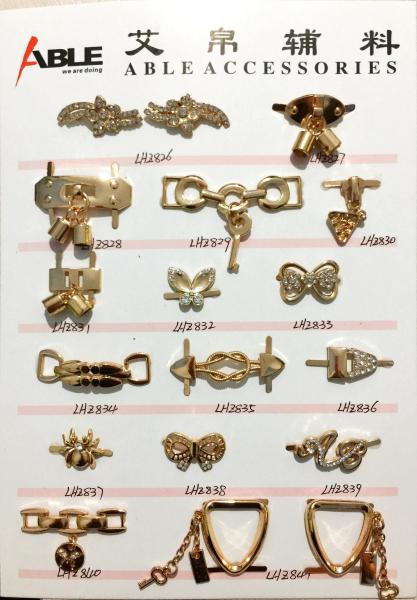 Buy cheap Gold Ladies Metal Shoe Buckles Rhinestones Accessories Elaborated Design from wholesalers