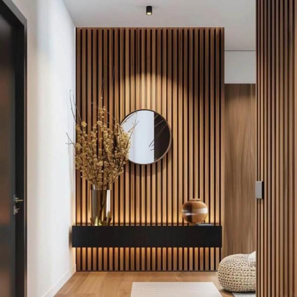 Buy cheap Natural Veneer Slatted Wood Acoustic Panels HDF Materials Sound Proof CE FSC from wholesalers