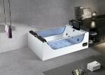2 Person Jacuzzi Bath Tub Bubble Soaking Massage Freestanding With TV