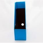 Corrugated Collapsibile EN71 Flat 340mm Desktop File Storage Organiser Blue