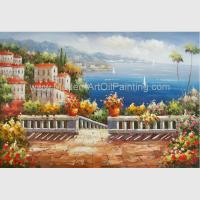 Buy cheap Handmade Mediterranean Landscape Oil Painting Garden Scene Oil Painting for product