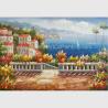 Buy cheap Handmade Mediterranean Landscape Oil Painting Garden Scene Oil Painting for Decor from wholesalers
