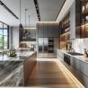 Buy cheap Custom Modern Style Solid Wood Kitchen Cabinets Luxury Kitchen Cabinets Set from wholesalers