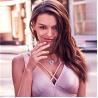 Buy cheap 18in 0.29oz Sterling Silver Heart Pendant Necklace Trendy Pink Crystal Heart Pendant from wholesalers
