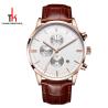 Buy cheap Fitness Stainless Steel Leather Watch Five Hands Water Proof 3 ATM from wholesalers