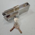 0.8mm Thickness Bottom Door Lock Clamp , Glass Door Bottom Patch Lock 164×31