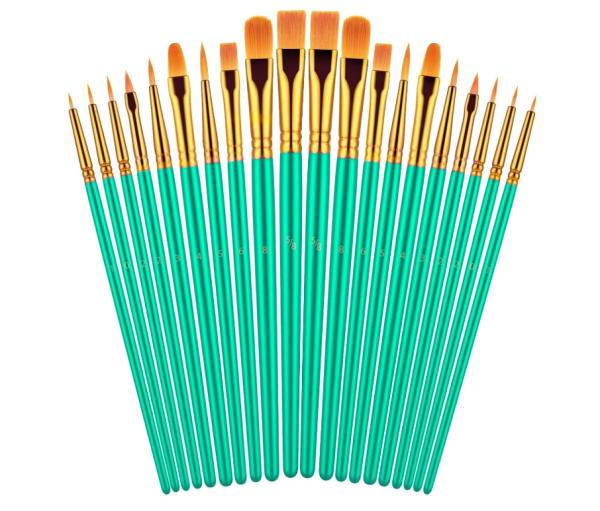 Buy cheap Customized Logo Green Art Brushes Set For Acrylic Oil Watercolor Painting from wholesalers