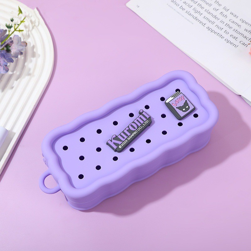 DIY Style Silicone Pencil Case Cute Pencil Pouch for Students Stationery Christmas Gift