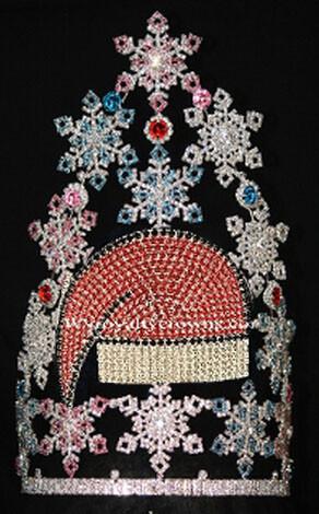 Buy cheap Custom snowman rhinestone crowns custom christmas pageant crowns pageant crowns wholesale crysrtal tiaras crowns from wholesalers
