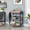 Buy cheap Grey Color Rolling Cart, Serving Cart with Removable Cart, Unique Kitchen Trolley Cart, LRC072B02 from wholesalers