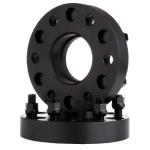 Black Color 1.25 Wheel Spacers 93.1mm Thickness 12mm X 1.5 Studs Aluminum