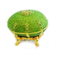 Buy cheap Russian Easter Egg Jewelry Box Crystal Trinket Holder Ring Organizer Home Decor product