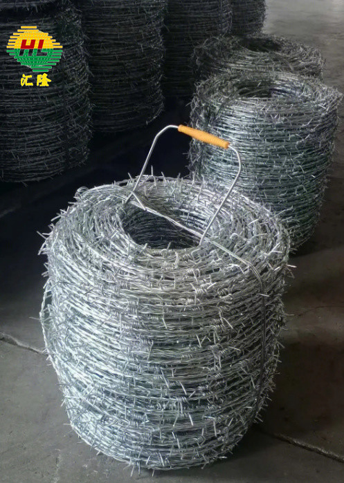 Non Alloy Galvanized Barbed Wire Hot Dipped Single Strand Barb Type Steel