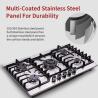 Buy cheap Multifunction Built In Gas Hob Appearance Golden 4 Burner Gas Stove from wholesalers