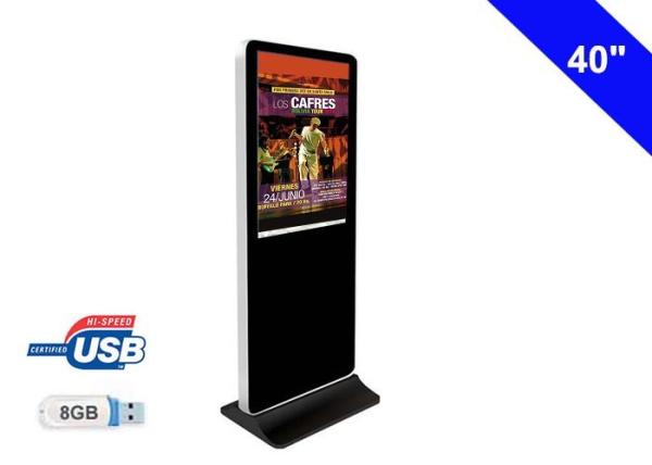 Buy cheap Indoor HD TFT 40 inch Free Standing lcd display supermarket stand alone kiosk from wholesalers