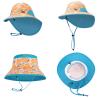 Buy cheap Adjustable Neck Flap Childrens Bucket Hats 46cm UV Protection OEM ODM from wholesalers