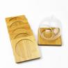 Buy cheap 6 Pieces Set Round Bamboo Coasters Mildew Proof Coffee Cup Coasters Mats from wholesalers