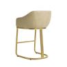 Buy cheap Modern design leisure stainless steel dining chair PU leather upholstery armrest chair for living room from wholesalers