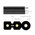 FTTx Fiber Optic Distribution Wooden Drum Indoor Flat Drop Cable with 1