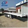 Buy cheap General Cargo Carrier Flatbed Semi Trailers 3 Axles Detachable Sidewall from wholesalers