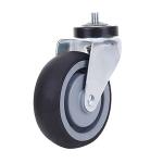 Swivel Shopping Cart Casters Thermoplastic Rubber Wheels 40Kg Load Capacity
