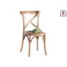 Buy cheap Wedding Event Romantic Wood Restaurant Chairs X Back Chair Rattan Seats / French Style from wholesalers