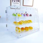 Versatile Acrylic Display Shelf Acrylic Cake Display Box With Tray 54 X 44 X
