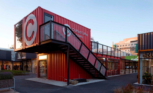 Metal Flat Pack Containers Rockwool Sandwich Panel Wind Proof With Hotel