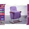 Buy cheap Purple Folding Church Hall Chairs With Fabric Covers / Auditorium Seating from wholesalers