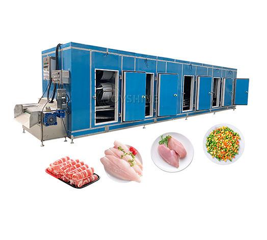 Frozen Vegetables Processing Line Belt IQF Freezer With Stainless Steel 304