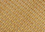 1.5mm Wire Mesh Laminated Glass Decorative Gold Color Brass