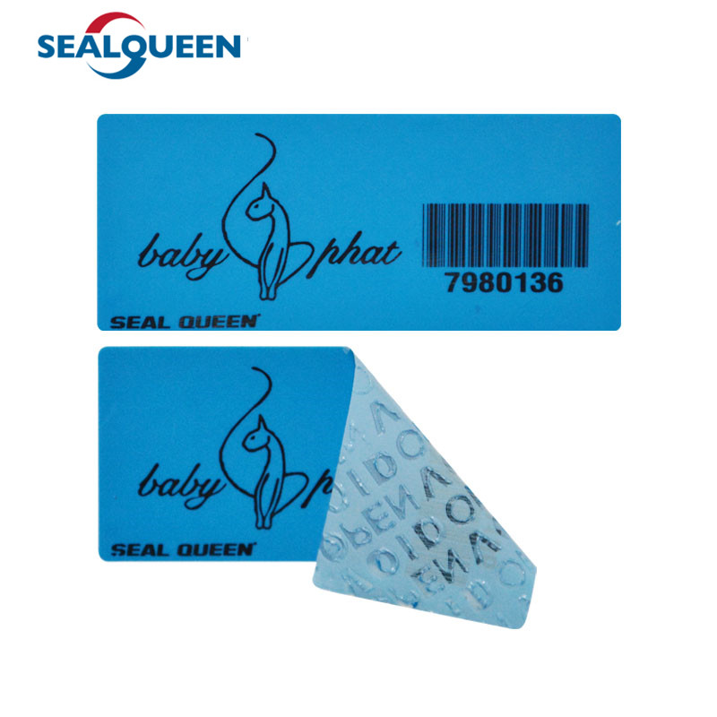 Non Transfer Custom Logo Security Warranty Void Sticker Tamper Evident Packing Seal