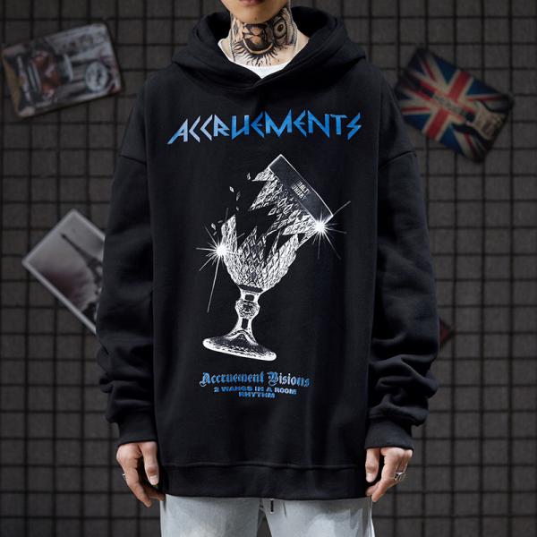Buy cheap OBM Tide Brand Ins Abstinence Men Cool Hoodies 170-280GMS Minimalist from wholesalers