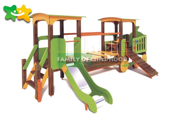 Buy cheap PE Board Wooden Playground Slide Security Oriented High Strength For Outdoor from wholesalers