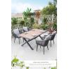 Buy cheap Aluminum Frame Garden Waving Rope Table And Chair Set For Outdoor Dining Furniture from wholesalers