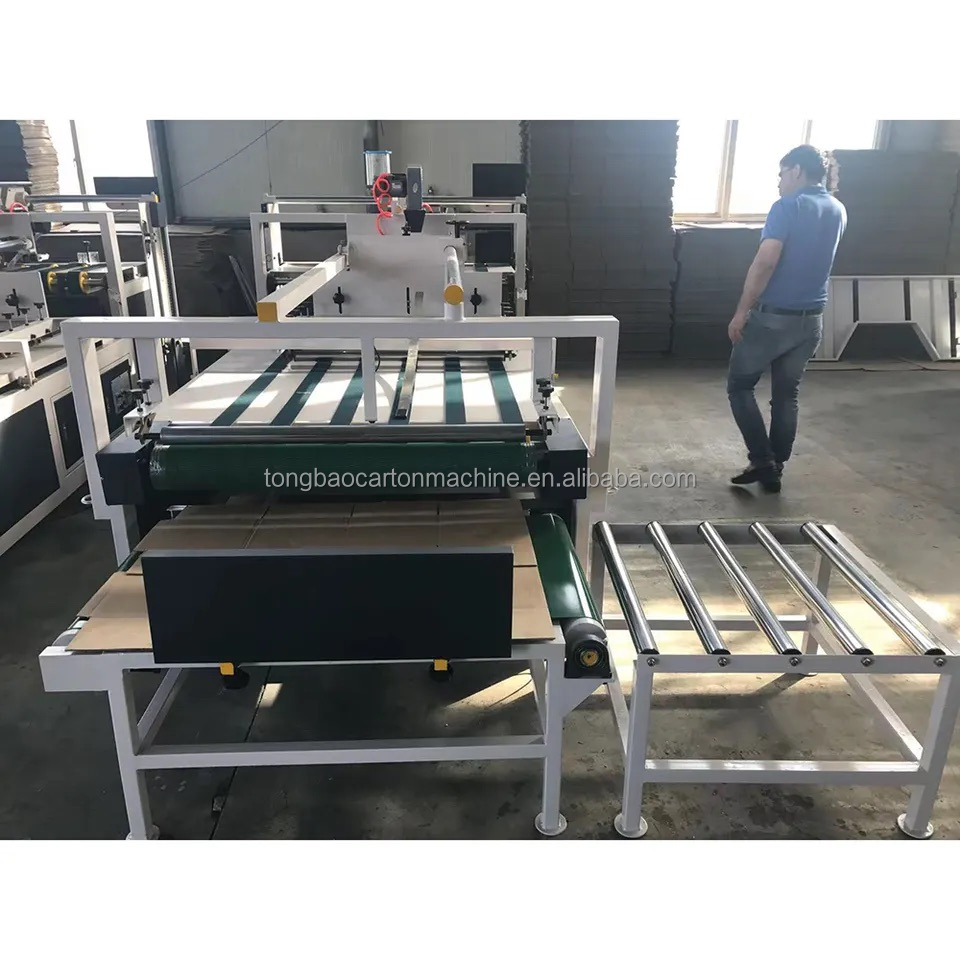 Carton Box Folder Gluer Machine 2800 mm Semi-auto for Corrugated Board Box Production