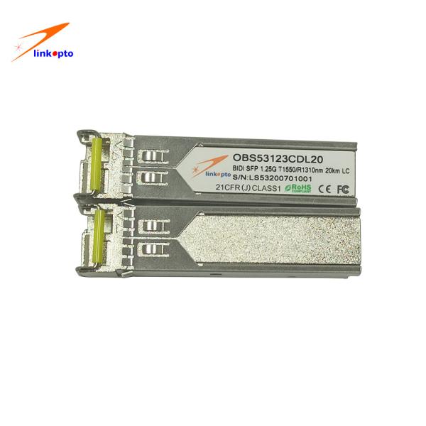Buy cheap DDM 1.25g 1550/1310nm 20km LC BIDI SFP Modules FCC from wholesalers