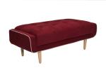 Solid Wood Legs Linen Fabric Sofa Ottoman Imitated Cashmere Cloth Material